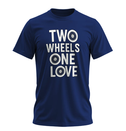 İki Teker Bir Aşk - 10 Farklı Renk - Unisex Rahat Kalıp Baskılı Tişört - Moto Garage Collection