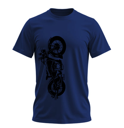 The Classic Midnight Bison - 10 Farklı Renk - Unisex Rahat Kalıp Baskılı Tişört - Moto Garage Collection