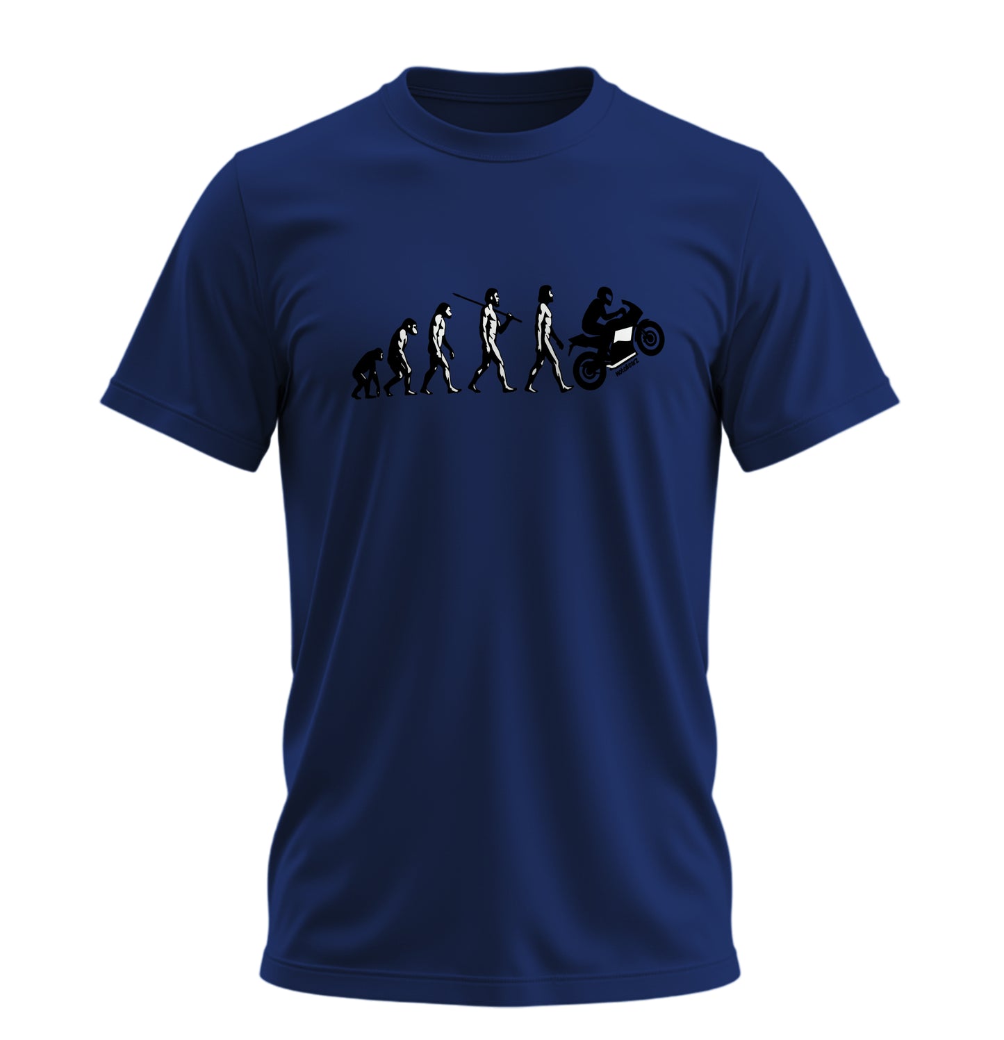 The Evolution of a Rider - Bir Motorcunun Evrimi - Unisex Rahat Kalıp Baskılı Tişört - Moto Garage Collection