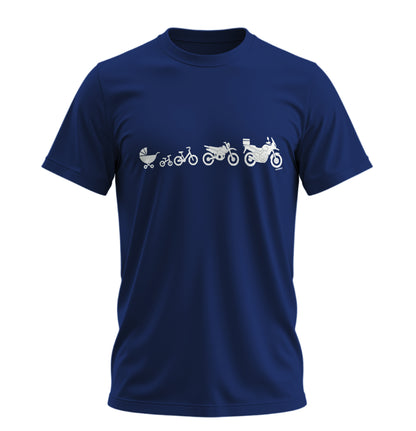 The Evolution of a Motorcycle - Motosikletin Evrimi - Unisex Rahat Kalıp Baskılı Tişört - Moto Garage Collection