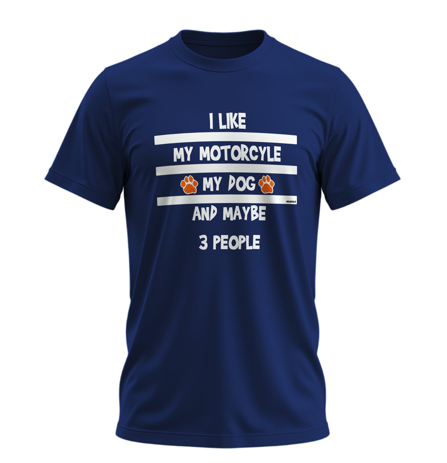 Motosiklet,Köpeğim ve 3 Kişi - 10 Farklı Renk - Unisex Rahat Kalıp Baskılı Tişört - Moto Garage Collection