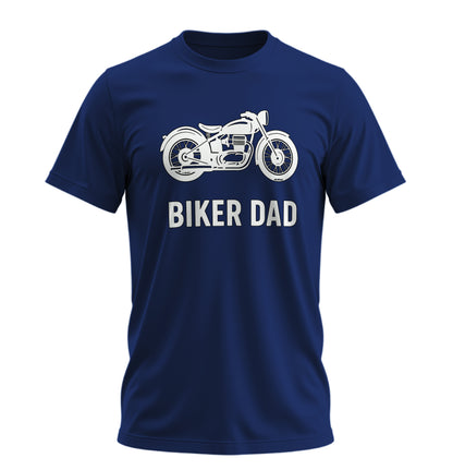 Biker Dad - Motorcu Baba - 10 Farklı Renk - Unisex Rahat Kalıp Baskılı Tişört - Moto Garage Collection
