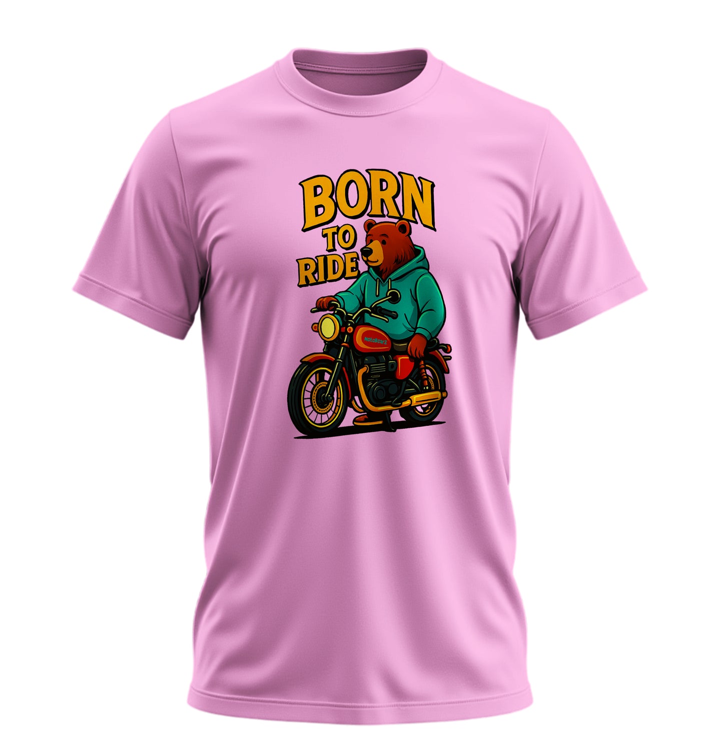 Born to Ride BearZ - 10 Farklı Renk - Unisex Rahat Kalıp Baskılı Tişört - BearZ Collection