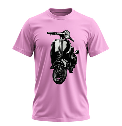 The Nostalgic Scooter - 10 Farklı Renk - Unisex Rahat Kalıp Baskılı Tişört - Moto Garage Collection