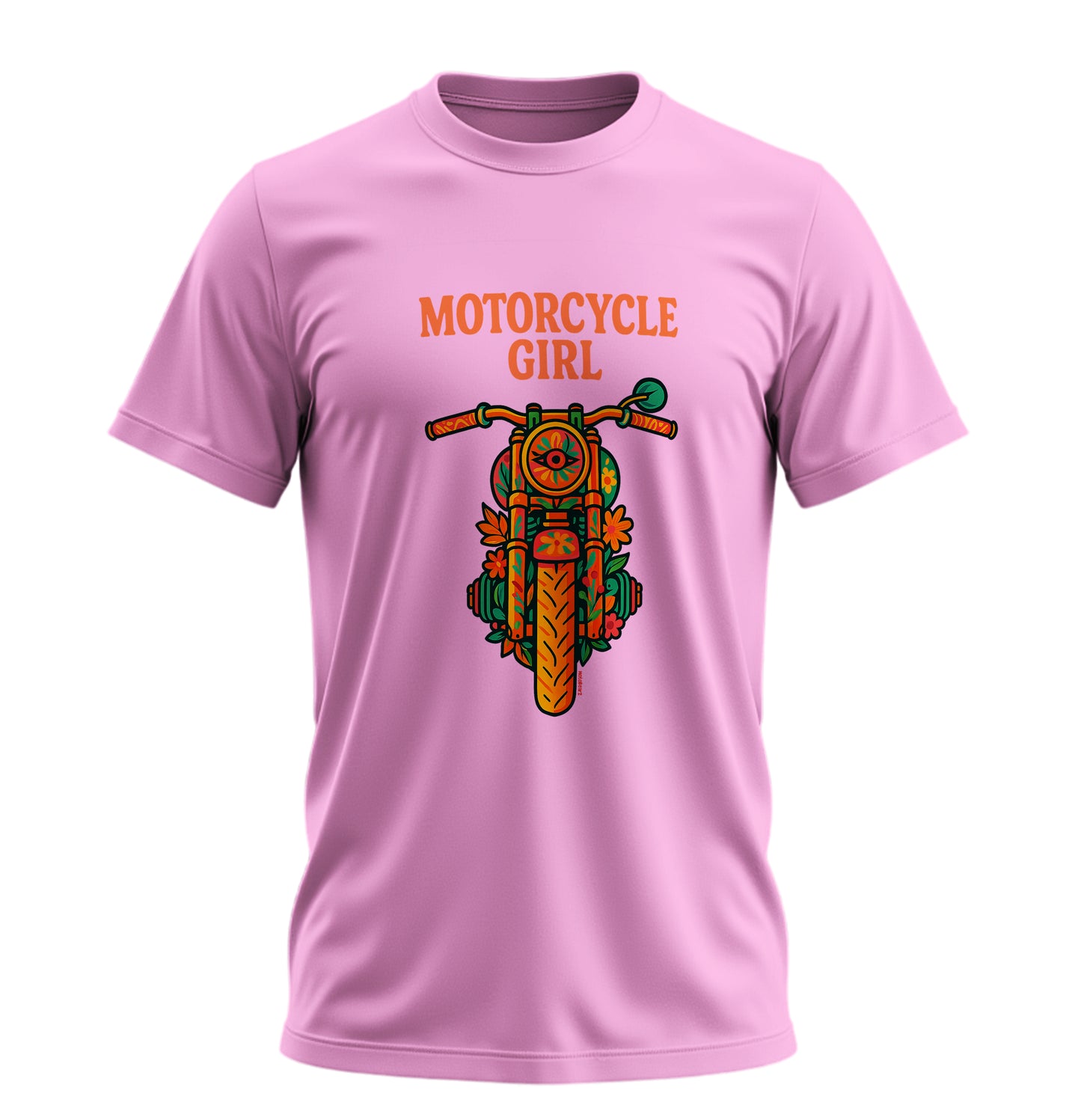 The Motorcycle Girl  - 10 Farklı Renk - Unisex Rahat Kalıp Baskılı Tişört - Moto Garage Collection