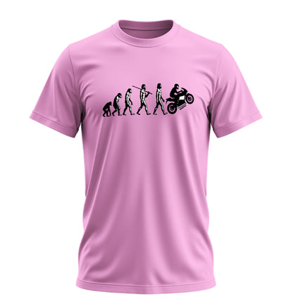 The Evolution of a Rider - Bir Motorcunun Evrimi - Unisex Rahat Kalıp Baskılı Tişört - Moto Garage Collection