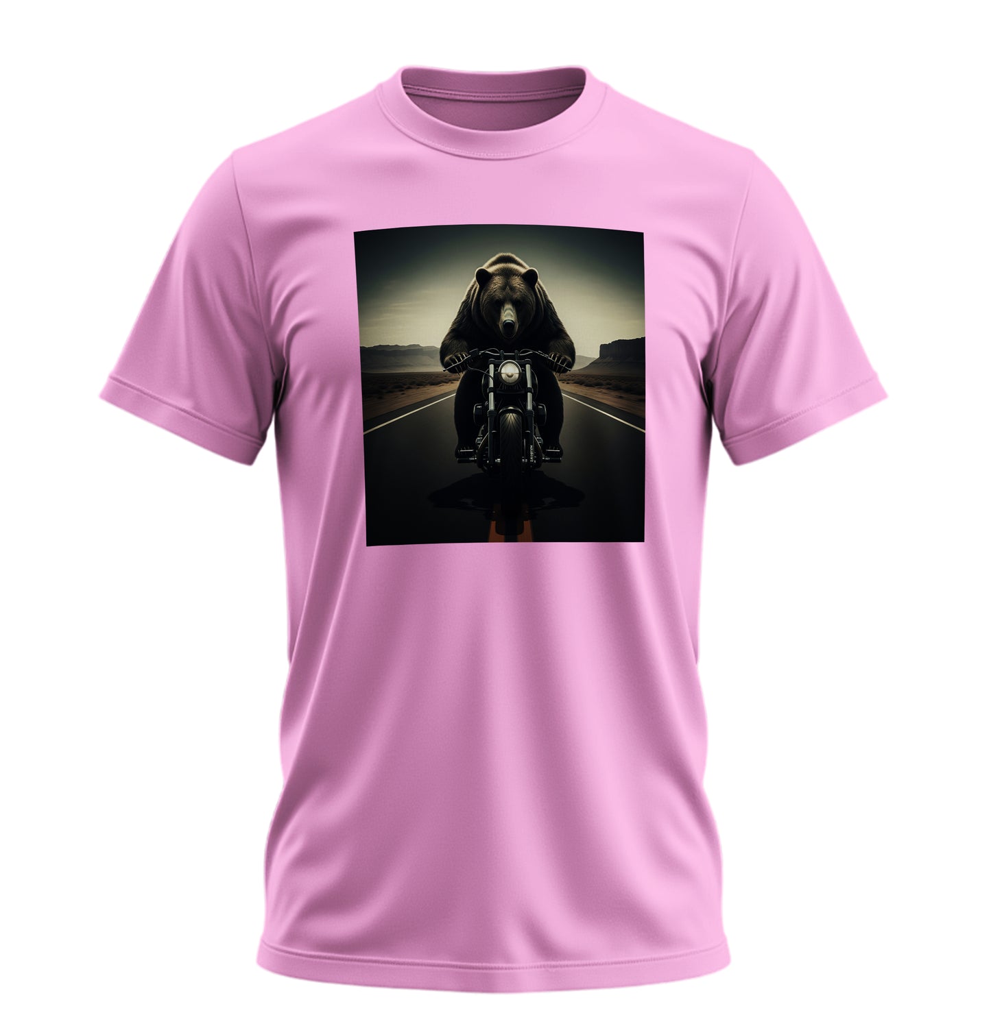 Road on BearZ - 10 Farklı Renk - Unisex Rahat Kalıp Baskılı Tişört - BearZ Collection