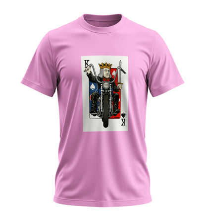 King of Spades - Maça Papazı - Unisex Rahat Kalıp Baskılı Tişört - Moto Garage Collection