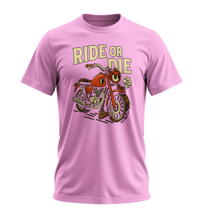 Ride or Die - 10 Farklı Renk - Unisex Rahat Kalıp Baskılı Tişört - Moto Garage Collection