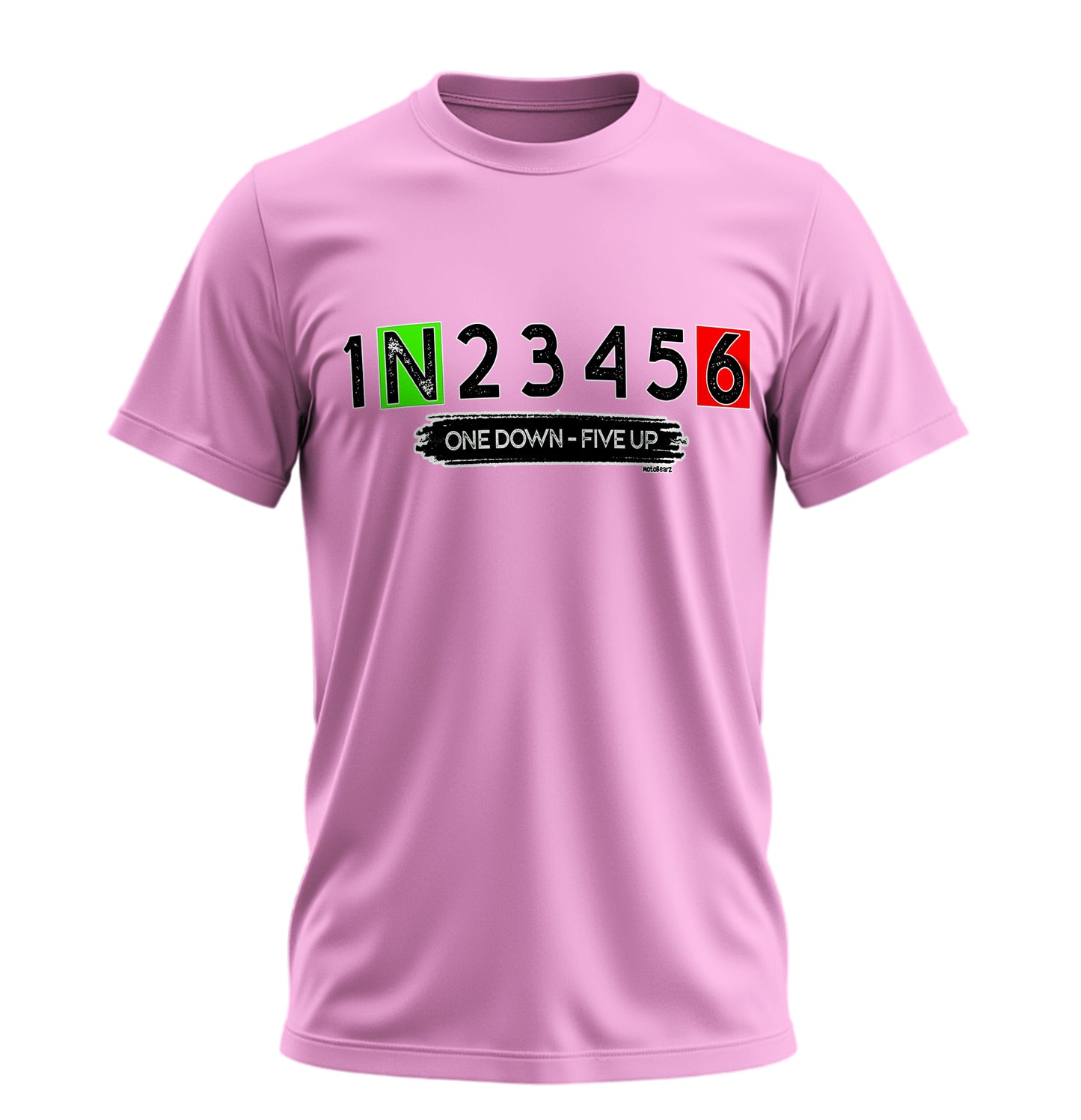 One Down Five Up - 10 Farklı Renk - Unisex Rahat Kalıp Baskılı Tişört - Moto Garage Collection
