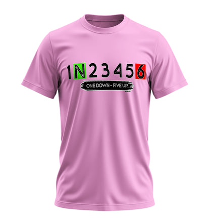 One Down Five Up - 10 Farklı Renk - Unisex Rahat Kalıp Baskılı Tişört - Moto Garage Collection