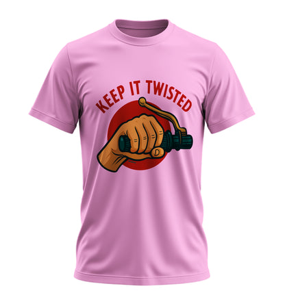 Keep It Twisted - Unisex Rahat Kalıp Baskılı Tişört - Moto Garage Collection