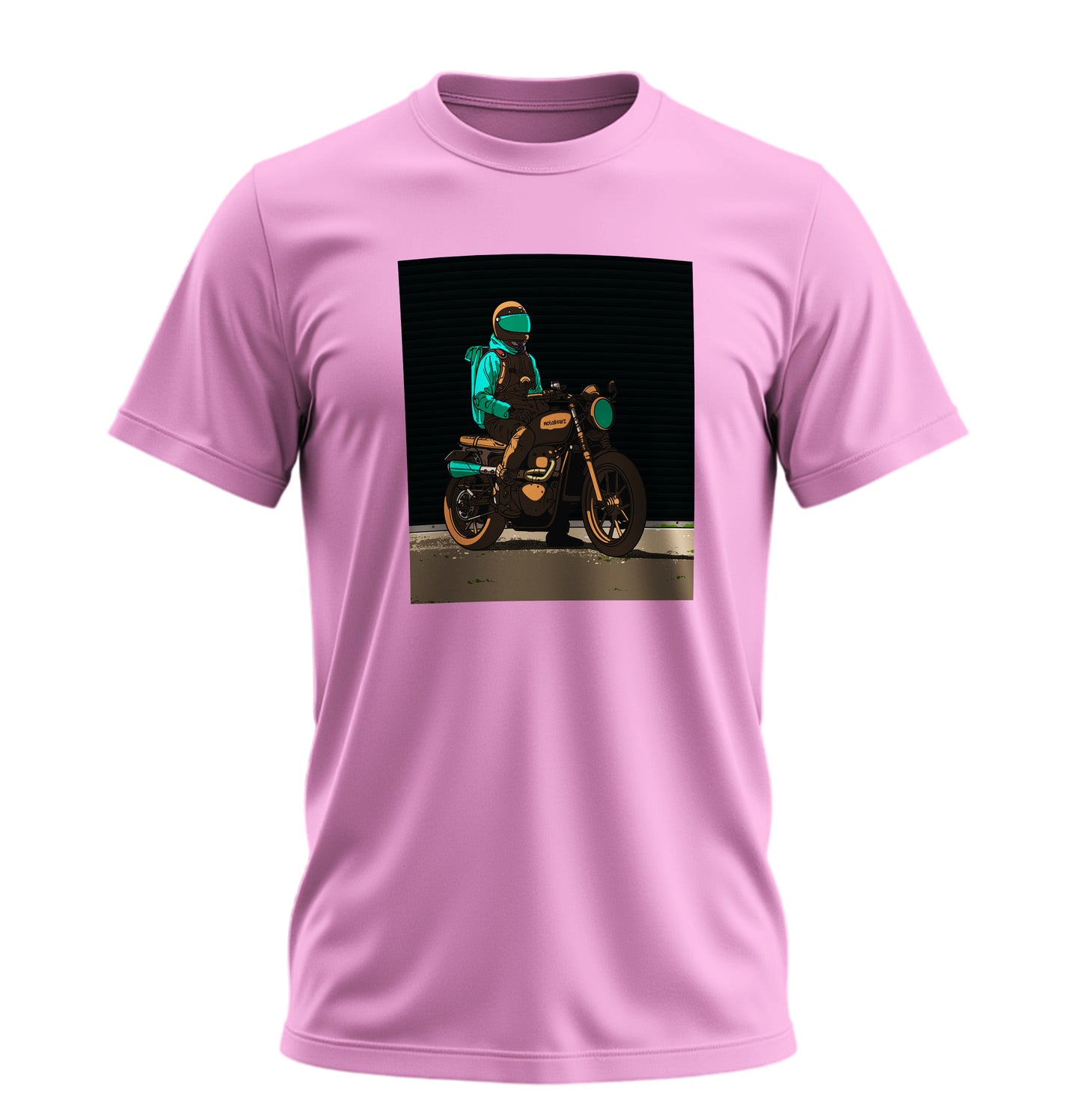 Green Neon Rider - 10 Farklı Renk - Unisex Rahat Kalıp Baskılı Tişört - Moto Garage Collection