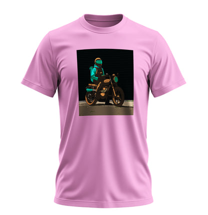 Green Neon Rider - 10 Farklı Renk - Unisex Rahat Kalıp Baskılı Tişört - Moto Garage Collection