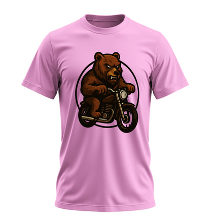 Wild Bear Ride - 10 Farklı Renk - Unisex Rahat Kalıp Baskılı Tişört - BearZ Collection