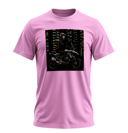 Adventure Night - 10 Farklı Renk - Unisex Rahat Kalıp Baskılı Tişört - Moto Garage Collection
