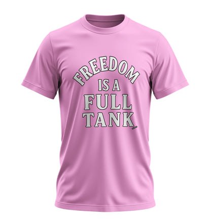 Freedom is Full Tank - 10 Farklı Renk - Unisex Rahat Kalıp Baskılı Tişört - Moto Garage Collection