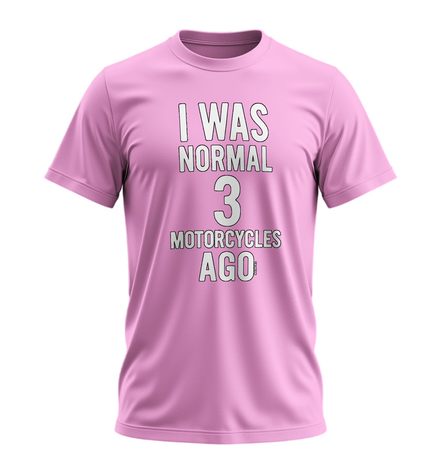 3 Motosiklete Kadar Normaldim - 10 Farklı Renk - Unisex Rahat Kalıp Baskılı Tişört - Moto Garage Collection