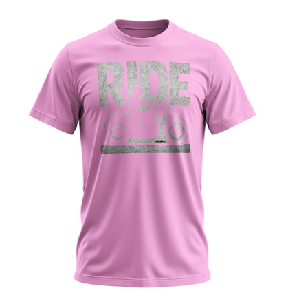 Ride - 10 Farklı Renk - Unisex Rahat Kalıp Baskılı Tişört - Moto Garage Collection
