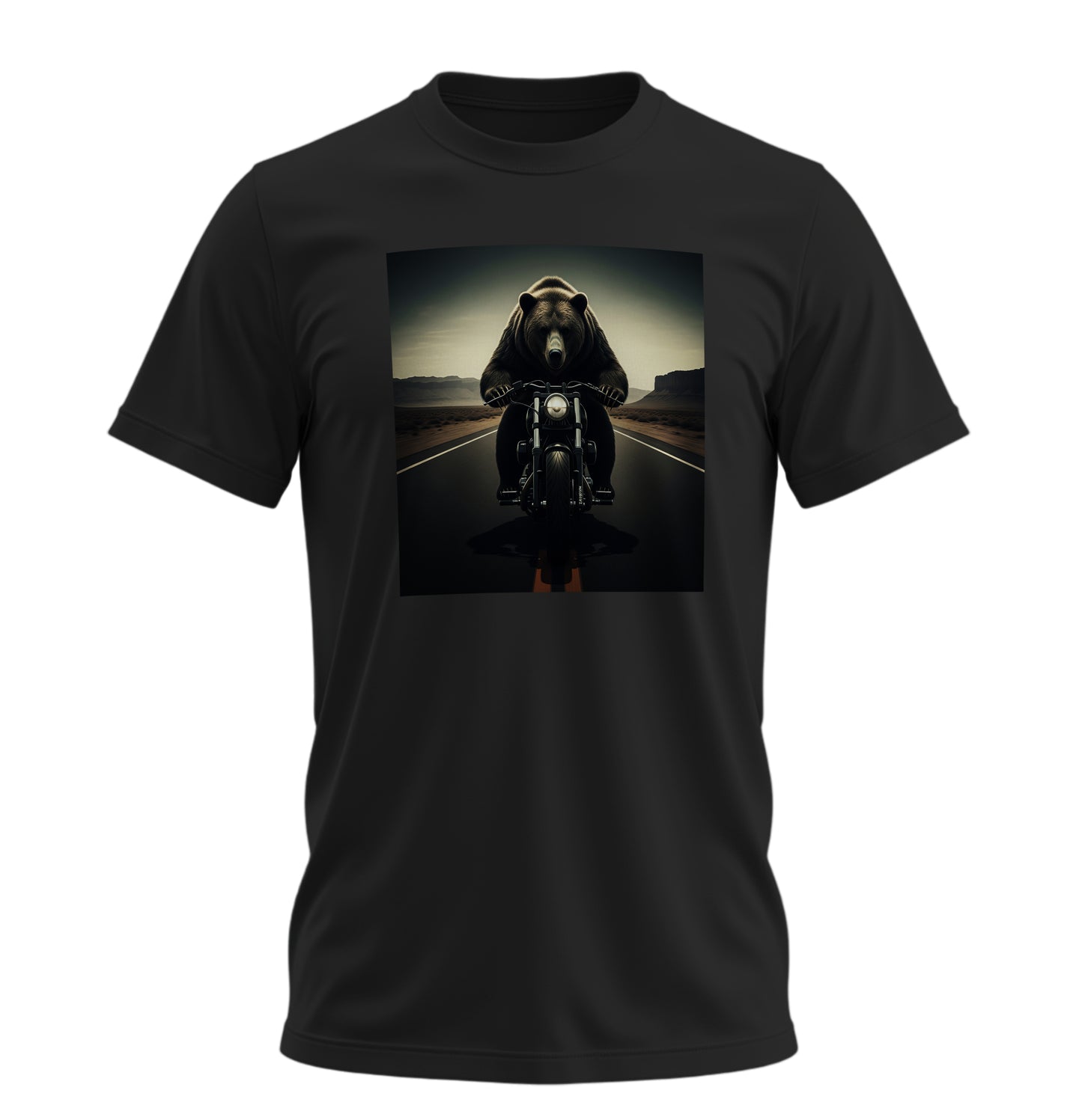 Road on BearZ - 10 Farklı Renk - Unisex Rahat Kalıp Baskılı Tişört - BearZ Collection