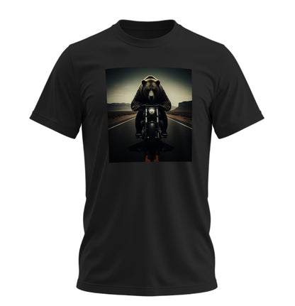 Road on BearZ - 10 Farklı Renk - Unisex Rahat Kalıp Baskılı Tişört - BearZ Collection