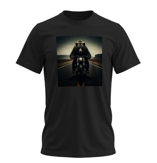 Road on BearZ - 10 Farklı Renk - Unisex Rahat Kalıp Baskılı Tişört - BearZ Collection