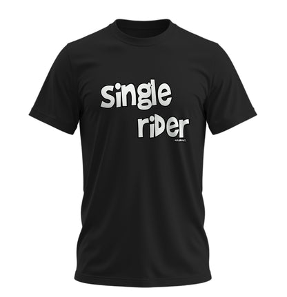 Single Rider - Unisex Rahat Kalıp Baskılı Tişört - Moto Garage Collection