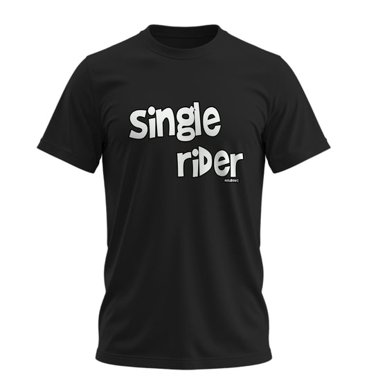 Single Rider - Unisex Rahat Kalıp Baskılı Tişört - Moto Garage Collection