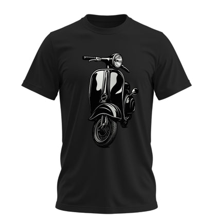 The Nostalgic Scooter - 10 Farklı Renk - Unisex Rahat Kalıp Baskılı Tişört - Moto Garage Collection