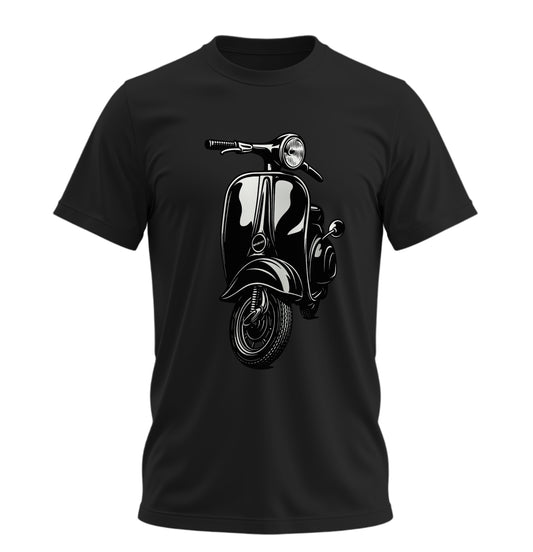 The Nostalgic Scooter - 10 Farklı Renk - Unisex Rahat Kalıp Baskılı Tişört - Moto Garage Collection