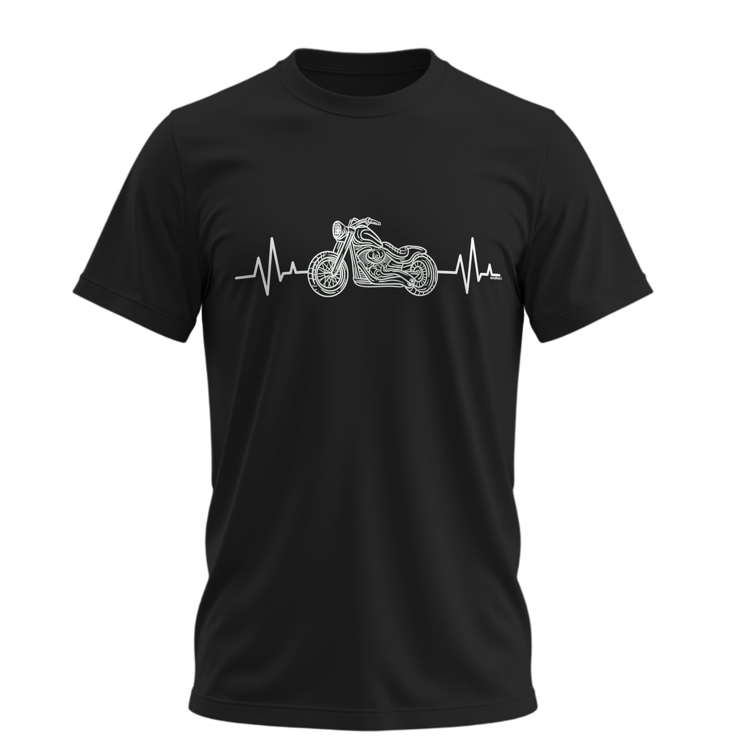 Heart Beat Kalp Atışı Biker - 10 Farklı Renk - Unisex Rahat Kalıp Baskılı Tişört - Moto Garage Collection