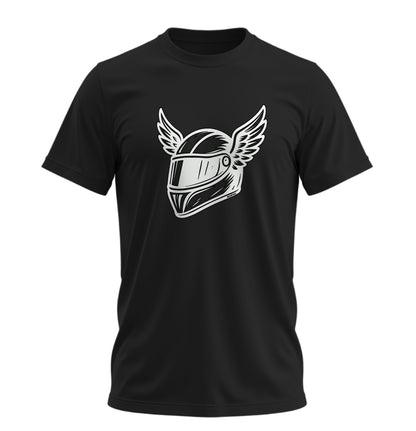 Wings Helmet - 10 Farklı Renk - Unisex Rahat Kalıp Baskılı Tişört - Moto Garage Collection
