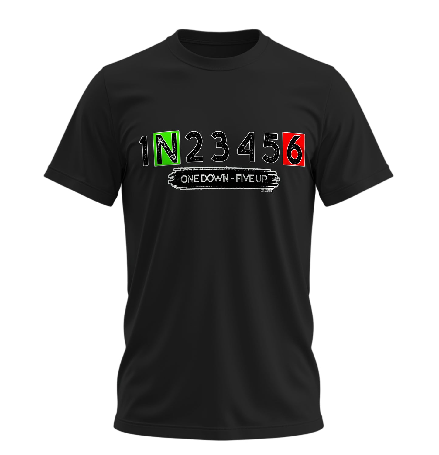 One Down Five Up - 10 Farklı Renk - Unisex Rahat Kalıp Baskılı Tişört - Moto Garage Collection