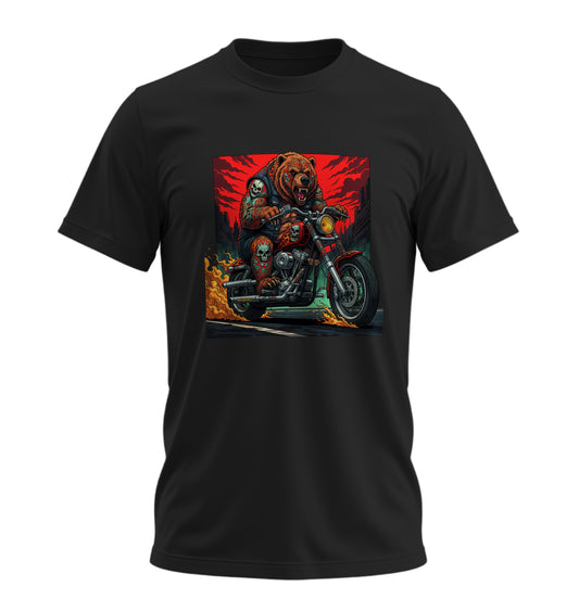 Fire on BearZ - 10 Farklı Renk - Unisex Rahat Kalıp Baskılı Tişört - BearZ Collection