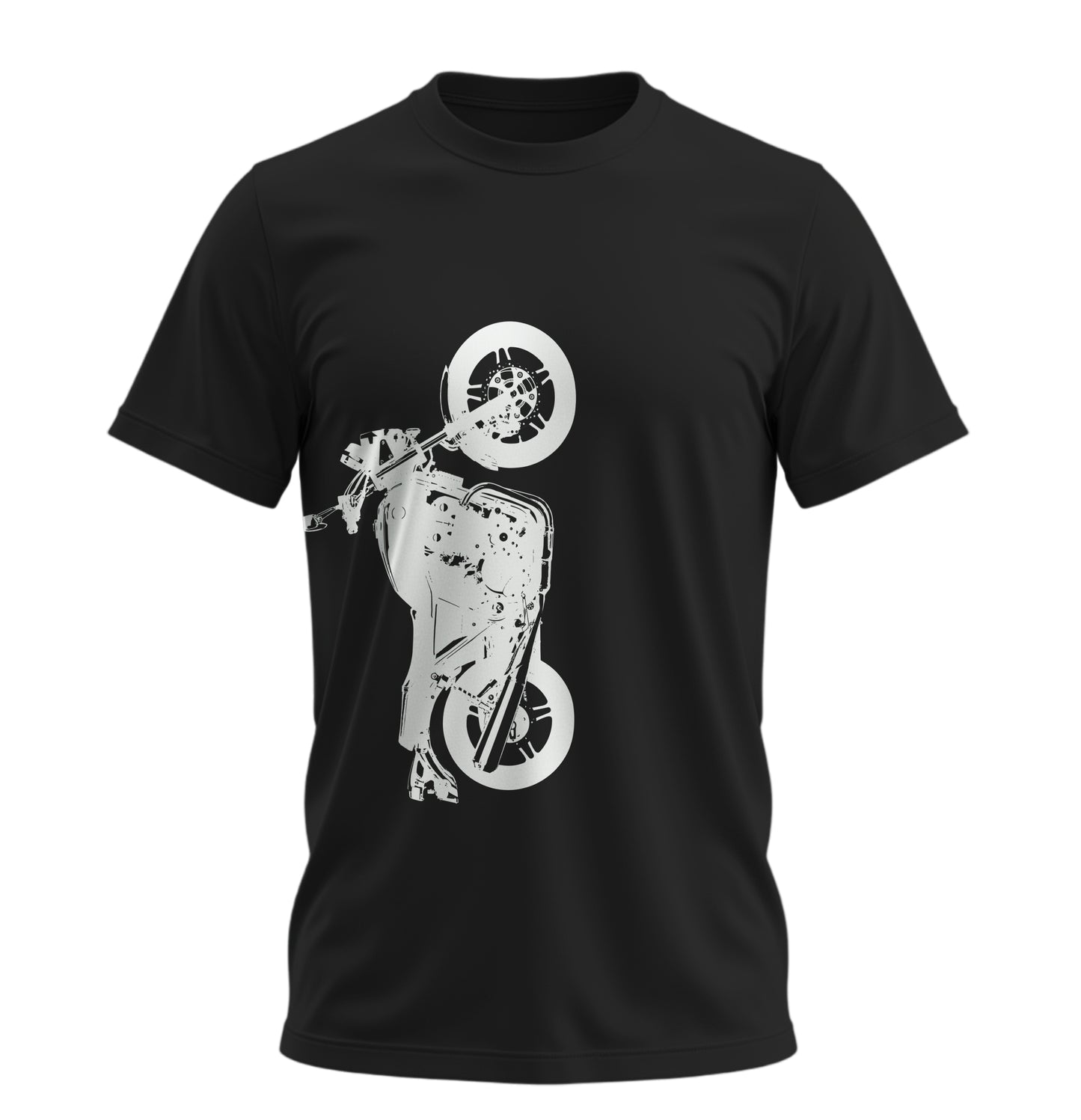 Black Coyote Motosiklet  - 10 Farklı Renk - Unisex Rahat Kalıp Baskılı Tişört - Moto Garage Collection