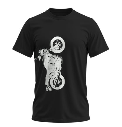 Black Coyote Motosiklet  - 10 Farklı Renk - Unisex Rahat Kalıp Baskılı Tişört - Moto Garage Collection