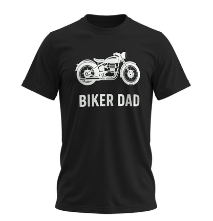 Biker Dad - Motorcu Baba - 10 Farklı Renk - Unisex Rahat Kalıp Baskılı Tişört - Moto Garage Collection