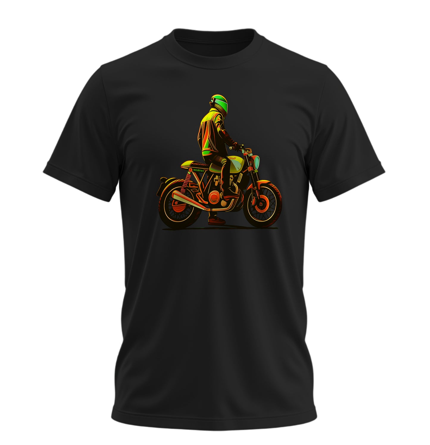 Neon Rider - 10 Farklı Renk - Unisex Rahat Kalıp Baskılı Tişört - Moto Garage Collection