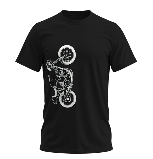 The Classic Shadow Fang  - 10 Farklı Renk - Unisex Rahat Kalıp Baskılı Tişört - Moto Garage Collection
