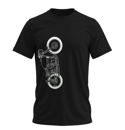 The Classic Grim Buffalo - 10 Farklı Renk - Unisex Rahat Kalıp Baskılı Tişört - Moto Garage Collection