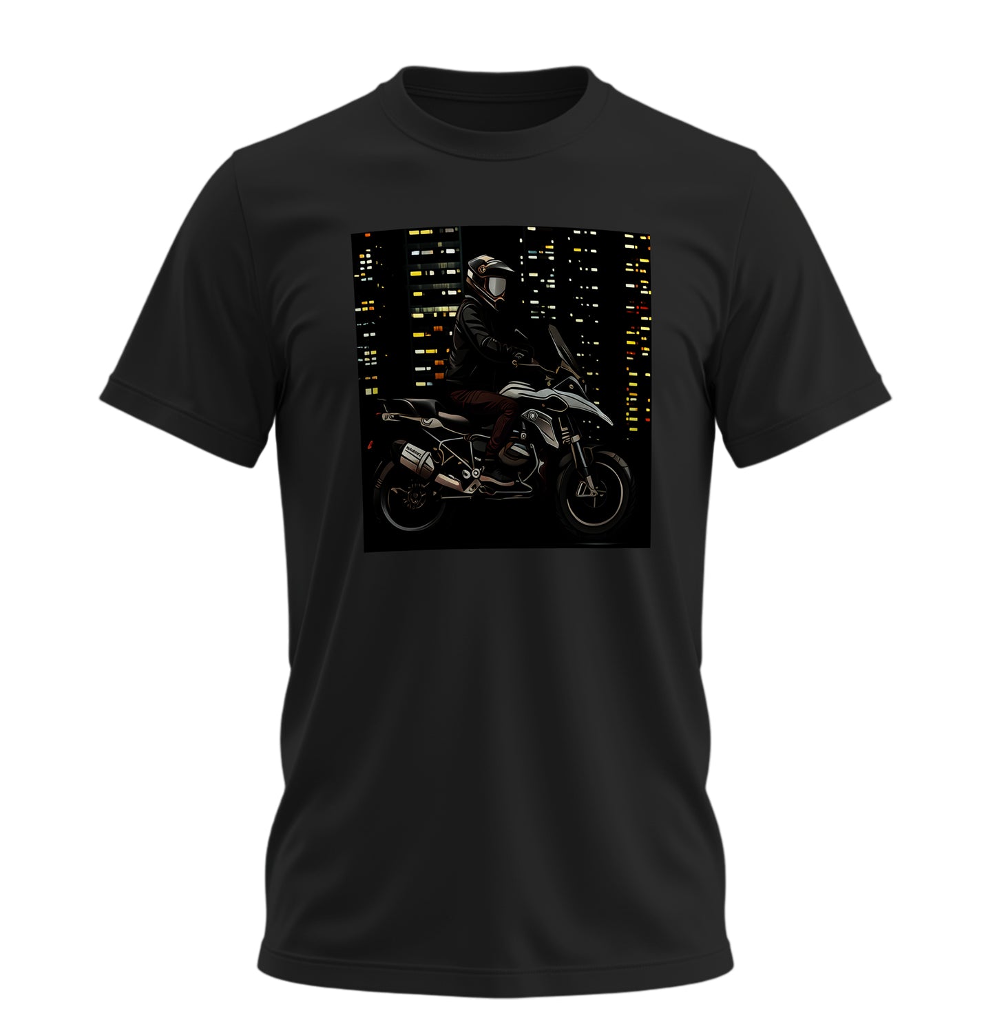 Adventure Night - 10 Farklı Renk - Unisex Rahat Kalıp Baskılı Tişört - Moto Garage Collection