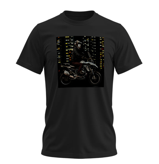 Adventure Night - 10 Farklı Renk - Unisex Rahat Kalıp Baskılı Tişört - Moto Garage Collection