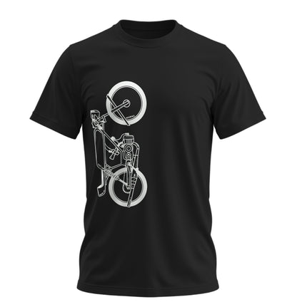 The Classic Iron Howl  - 10 Farklı Renk - Unisex Rahat Kalıp Baskılı Tişört - Moto Garage Collection