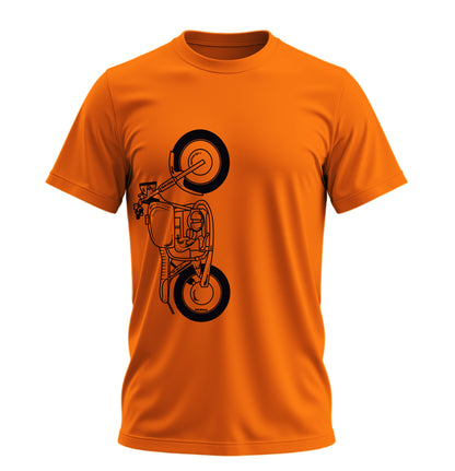 The Classic Crimson Vulture  - 10 Farklı Renk - Unisex Rahat Kalıp Baskılı Tişört - Moto Garage Collection