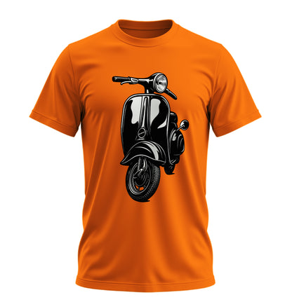 The Nostalgic Scooter - 10 Farklı Renk - Unisex Rahat Kalıp Baskılı Tişört - Moto Garage Collection