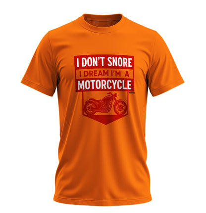 I Dream Motorcycle - Unisex Rahat Kalıp Baskılı Tişört - Moto Garage Collection
