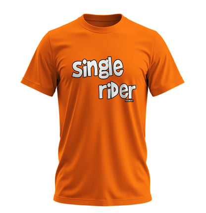 Single Rider - Unisex Rahat Kalıp Baskılı Tişört - Moto Garage Collection