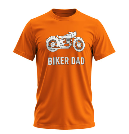 Biker Dad - Motorcu Baba - 10 Farklı Renk - Unisex Rahat Kalıp Baskılı Tişört - Moto Garage Collection