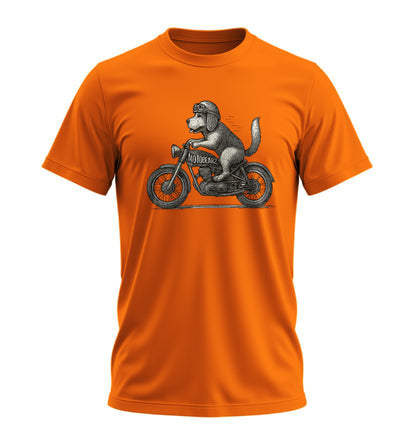 Motorcycle Dog - 10 Farklı Renk - Unisex Rahat Kalıp Baskılı Tişört - Moto Garage Collection