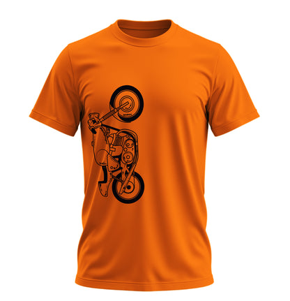 The Classic Shadow Fang  - 10 Farklı Renk - Unisex Rahat Kalıp Baskılı Tişört - Moto Garage Collection